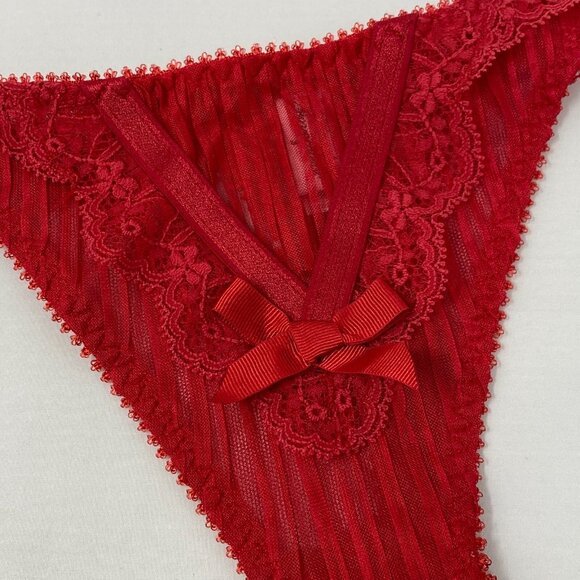 Agent Provocateur Fifi Red Thong AP3 Medium New - Picture 6 of 12